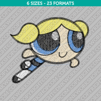 Bubbles Powerpuff Girls Embroidery Design