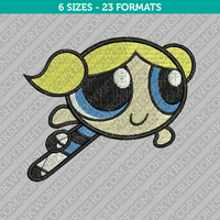 Bubbles Powerpuff Girls Embroidery Design