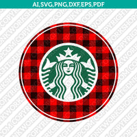 Buffalo Plaid Starbucks SVG Tumbler Cold Cup Sticker Decal Silhouette Cameo Cricut Cut File Png Eps Dxf
