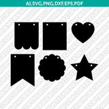 Party Bunting Banner Flag SVG Silhouette Cameo Cricut Cut File Vector Png Eps Dxf