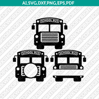 Bus Monogram Frame SVG Cricut CutFile Clipart Png Eps Dxf