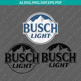 Busch Light Beer SVG Sticker Decal Silhouette Cameo Cricut Cut File Clipart Png Eps Dxf Vector