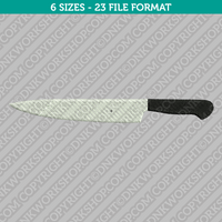 Butcher Knife Meat Knife Embroidery Design - 6 Sizes - INSTANT DOWNLOAD