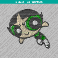 Buttercup Powerpuff Girls Embroidery Design