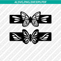Butterfly Leather Bracelet Template SVG Cricut Laser Cut File Clipart Png Eps Dxf