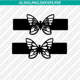 Butterfly Leather Bracelet Template SVG Cricut Laser Cut File Clipart Png Eps Dxf