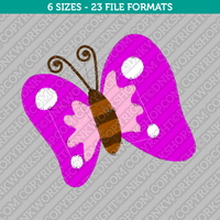 Butterfly Embroidery Design - 6 Sizes - INSTANT DOWNLOAD 