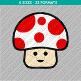 Cute Mushroom Embroidery Design - 6 Sizes - INSTANT DOWNLOAD