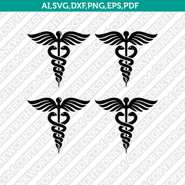Caduceus Tattoo Design for the Back of the Neck