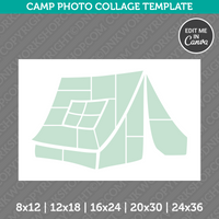 Camping Tent Nature Photo Collage Template Canva PDF