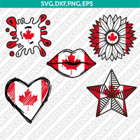Canada Flag SVG Cut File Cricut Silhouette Cameo Clipart Png Eps Dxf