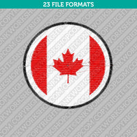 Canada Maple Leaf Flag Embroidery Design