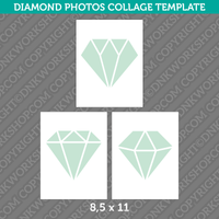 Diamond Photo Collage Template Canva