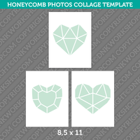 Heart Photo Collage Template Canva