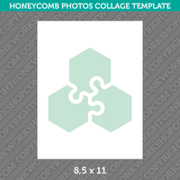 Honeycomb Photo Collage Template Canva