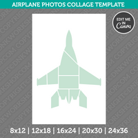 Airplane Pilot Photo Collage Template Canva PDF