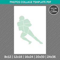 American Football Photo Collage Template Canva PDF