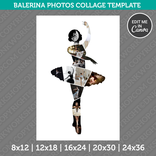 Balerina Photo Collage Canva PDF