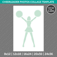 Cheerleader Photo Collage PDF Canva Template