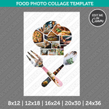 Chef Baking Cooking Photo Collage Template Canva PDF