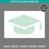 Mortarboard Graduation Cap Photo Collage Template Canva PDF