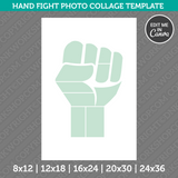  Hand Fight  Photo Collage Template Canva PDF