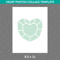 Heart Photo Collage Template Canva