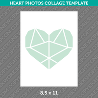 Heart Photo Collage Template Canva