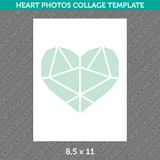 Heart Photo Collage Template Canva