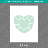 Heart Photo Collage Template Canva