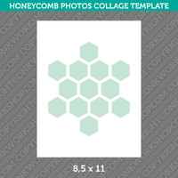 Honeycomb Photo Collage Template Canva