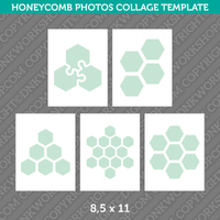 Honeycomb Photo Collage Template Canva