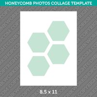 Honeycomb Photo Collage Template Canva