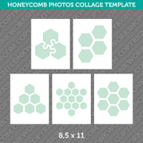 Honeycomb Photo Collage Template Canva