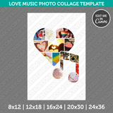 Love Music Photo Collage Template Canva PDF