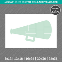 Megaphone Cheerleader Photo Collage Template Canva PDF