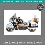 Motorcycle Motorbike Biker Photo Collage Template Canva PDF