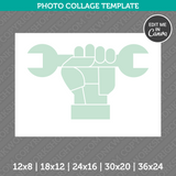 Construction Handyman Mechanic Father Photo Collage Template Canva PDF