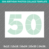 50th Birthday Canva Photo Collage Template