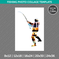 Fishing Photo Collage Template Canva PDF