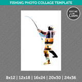 Fishing Photo Collage Template Canva PDF