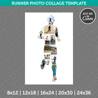 Runner Running Photo Collage Template Canva PDF