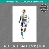 Runner Running Photo Collage Template Canva PDF