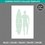  Surfing Surfer Photo Collage Template Canva PDF