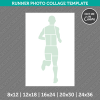 Runner Running Photo Collage Template Canva PDF