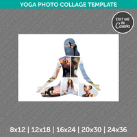 Yoga Photo Collage Template Canva PDF