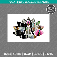  Yoga Lotus  Photo Collage Template Canva PDF