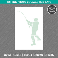 Fishing Photo Collage Template Canva PDF