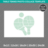 Table Tennis Photo Collage Template Canva PDF