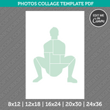 Gym Workout Crossfit Weightlifting Photo Collage Template Canva PDF